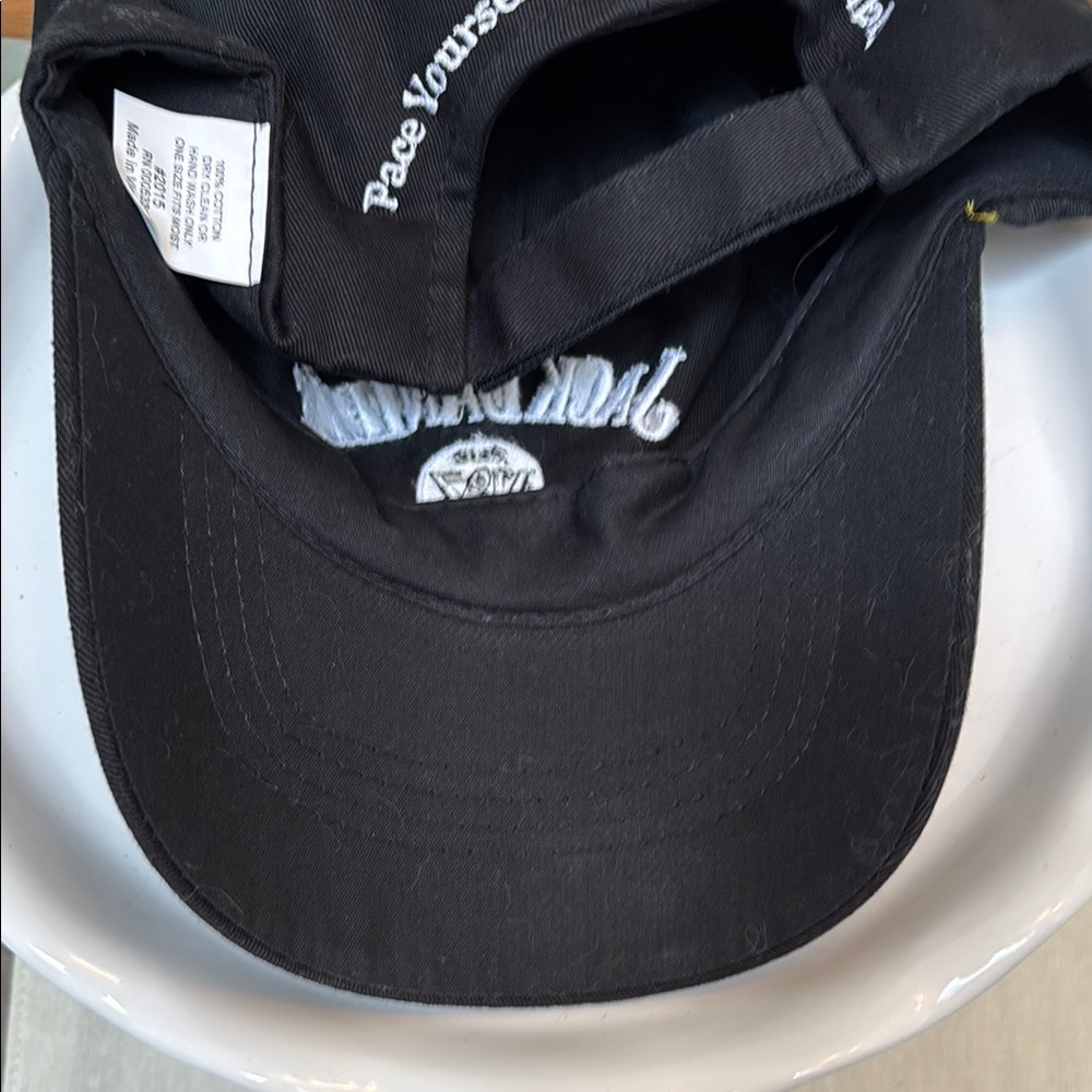 Jack Daniel's Whiskey Black Baseball Cap and rocks glass - Picture 4 of 7